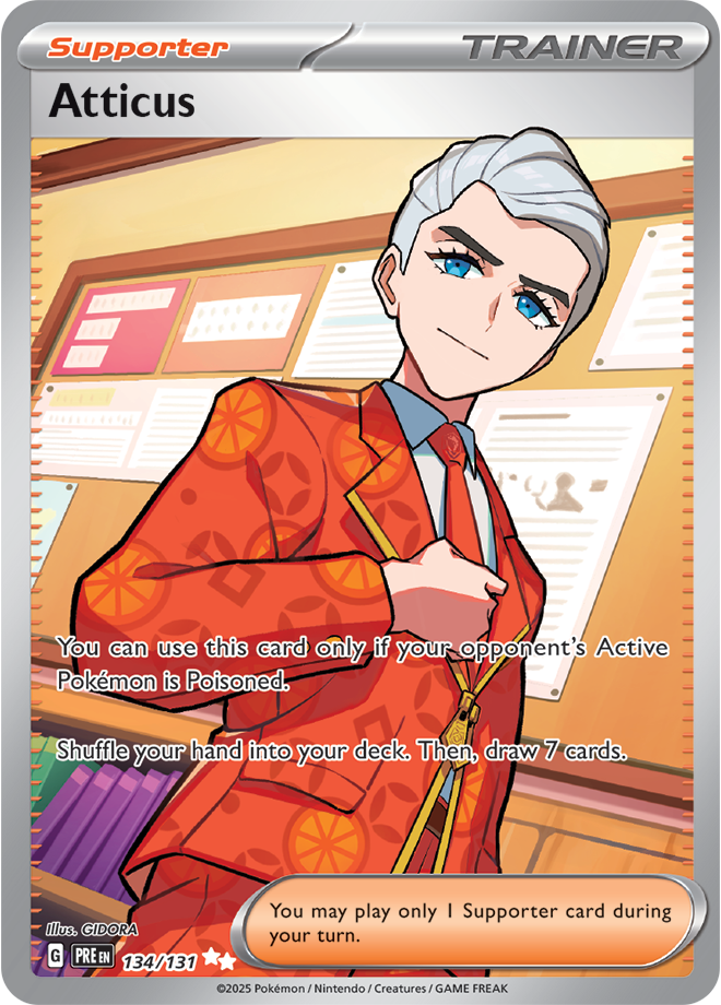 Scarlet & Violet Prismatic Evolutions 134/131 Atticus Full Art