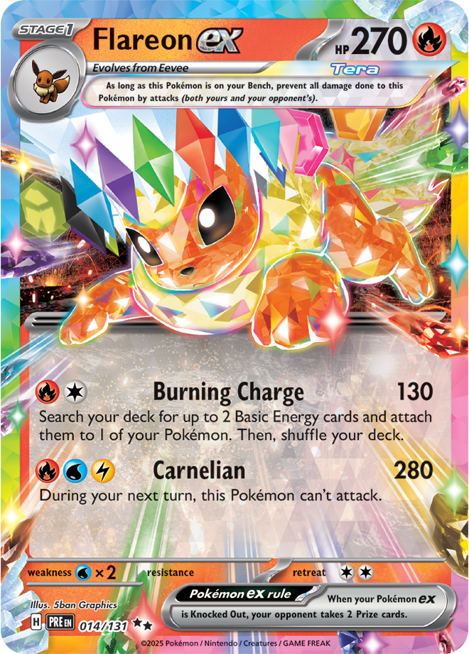 Scarlet & Violet Prismatic Evolutions 014/131 Flareon ex