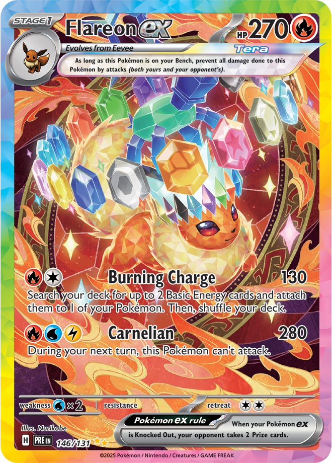 Scarlet & Violet Prismatic Evolutions 146/131 Flareon ex Special Illustration Rare