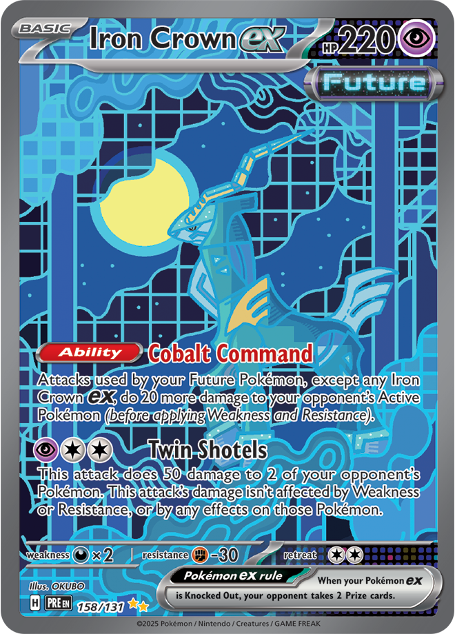 Scarlet & Violet Prismatic Evolutions 158/131 Iron Crown ex