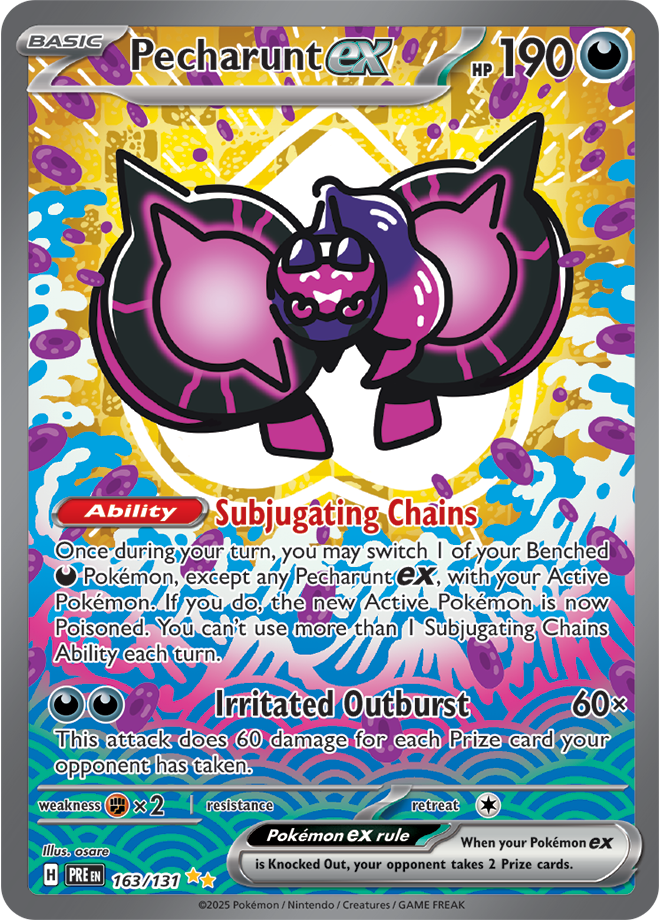 Scarlet & Violet Prismatic Evolutions 163/131 Pecharunt ex Full Art