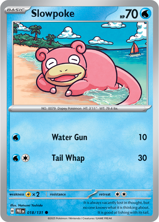 Scarlet & Violet Prismatic Evolutions 018/131 Slowpoke Reverse Holo