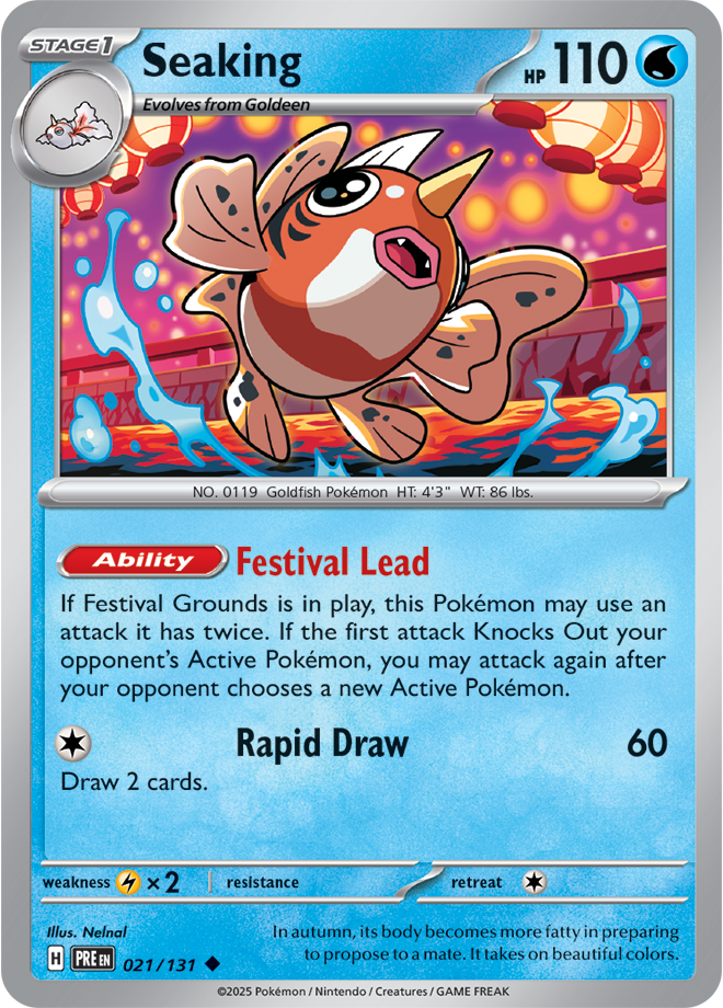 Scarlet & Violet Prismatic Evolutions 021/131 Seaking Poke Ball Reverse Holo