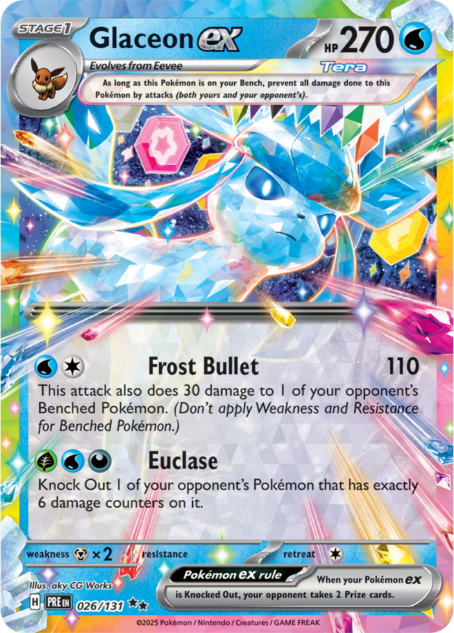 Scarlet & Violet Prismatic Evolutions 026/131 Glaceon ex
