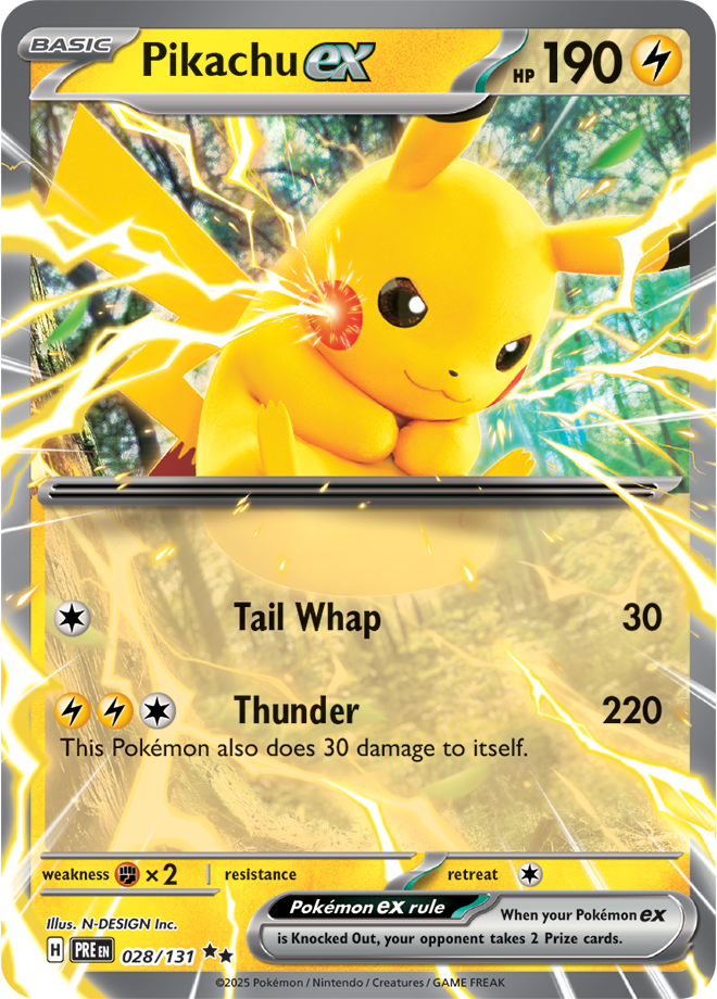 Scarlet & Violet Prismatic Evolutions 028/131 Pikachu ex