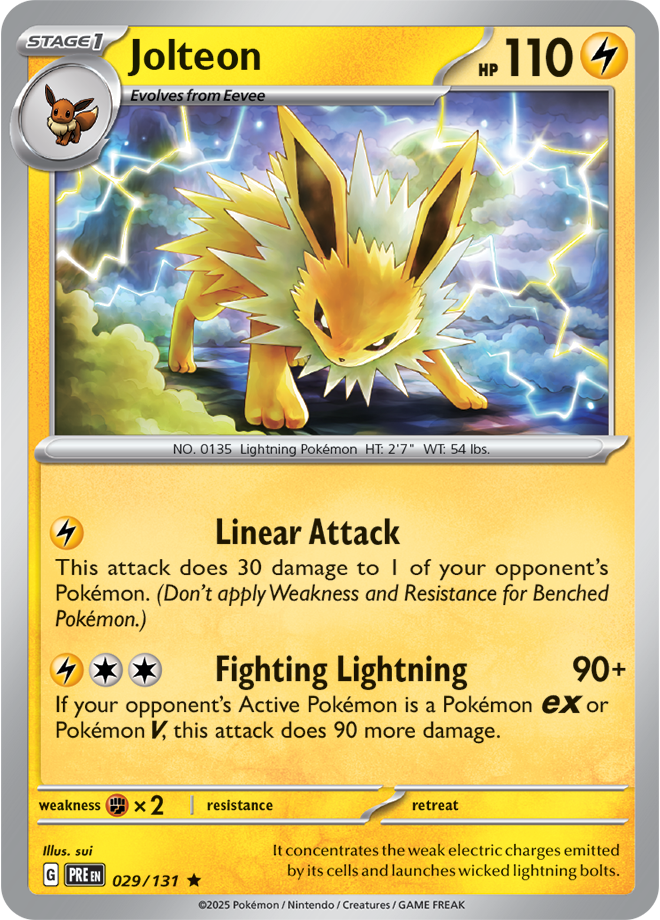 Scarlet & Violet Prismatic Evolutions 029/131 Jolteon Master Ball Reverse Holo