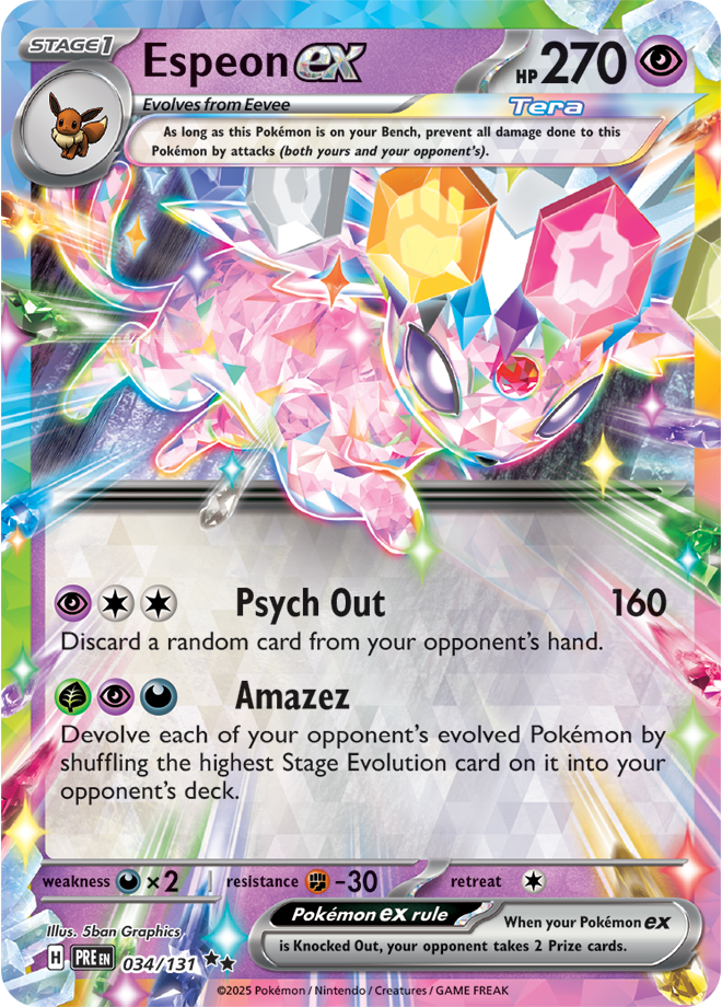Scarlet & Violet Prismatic Evolutions 034/131 Espeon ex