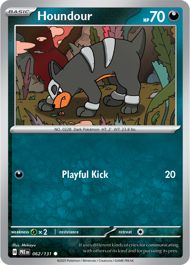 Scarlet & Violet Prismatic Evolutions 062/131 Houndour Poke Ball Reverse Holo