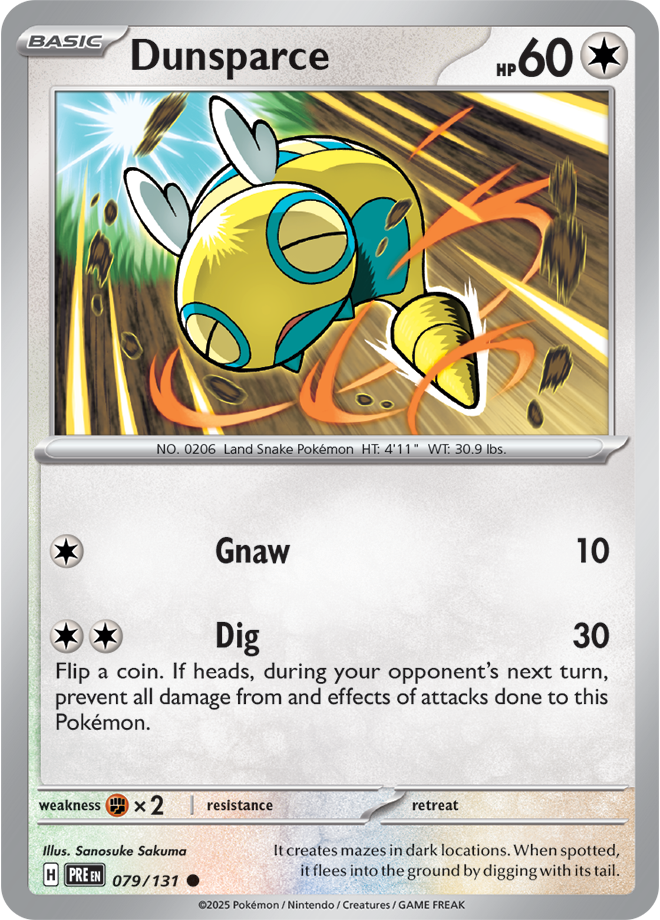 Scarlet & Violet Prismatic Evolutions 079/131 Dunsparce