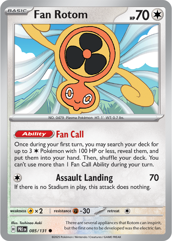 Scarlet & Violet Prismatic Evolutions 085/131 Fan Rotom