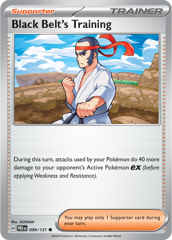 Scarlet & Violet Prismatic Evolutions 099/131 Black Belt's Training