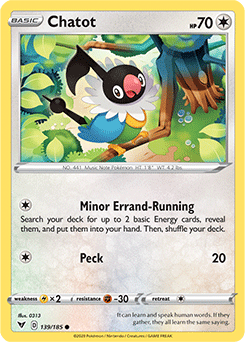 Sword & Shield Vivid Voltage 139/185 Chatot