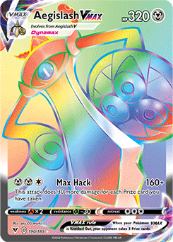 Sword & Shield Vivid Voltage 190/185 Aegislash VMAX