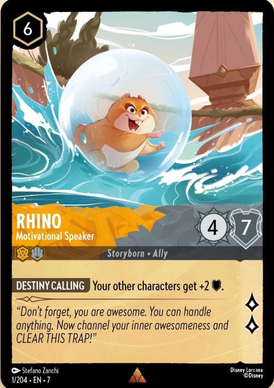 Disney Lorcana Archazia's Island 001/204 Rhino - Motivational Speaker