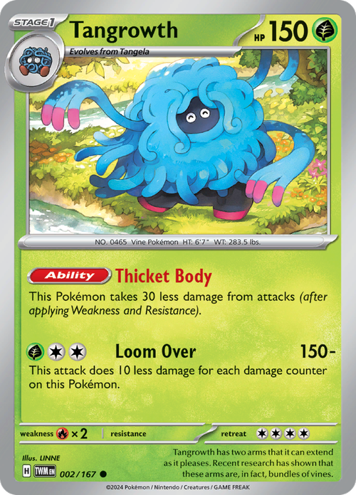Scarlet & Violet Twilight Masquerade 002/167 Tangrowth Reverse Holo