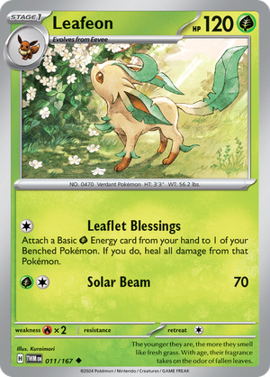 Scarlet & Violet Twilight Masquerade 011/167 Leafeon