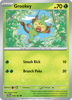 Scarlet & Violet Twilight Masquerade 014/167 Grookey Reverse Holo