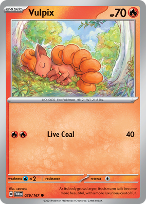 Scarlet & Violet Twilight Masquerade 026/167 Vulpix Reverse Holo
