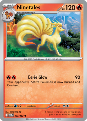 Scarlet & Violet Twilight Masquerade 027/167 Ninetales Reverse Holo
