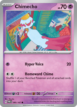Scarlet & Violet Twilight Masquerade 085/167 Chimecho Reverse Holo