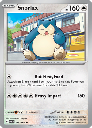 Scarlet & Violet Twilight Masquerade 136/167 Snorlax
