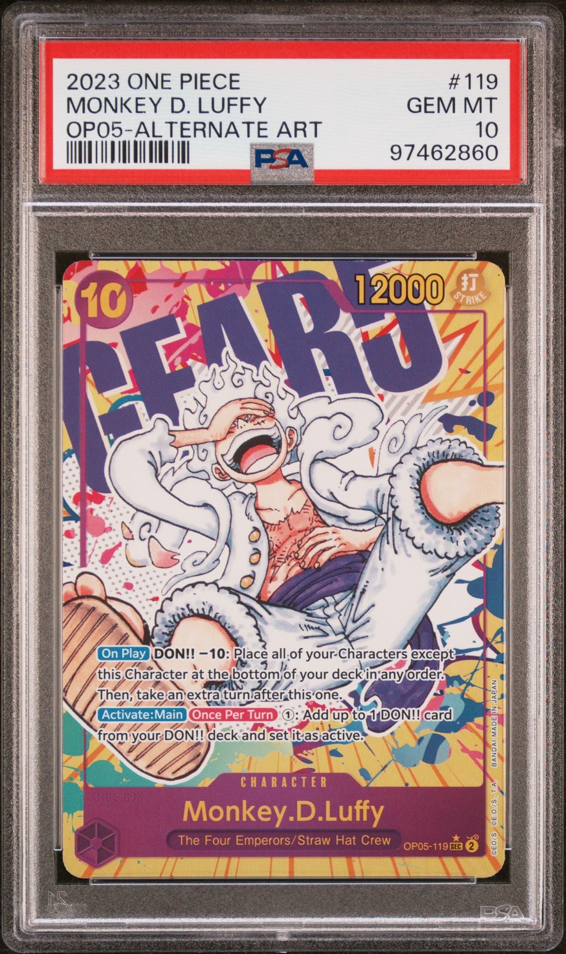 OP05-119 | SEC | CHARACTER Monkey D. Luffy (Parallel) PSA 10