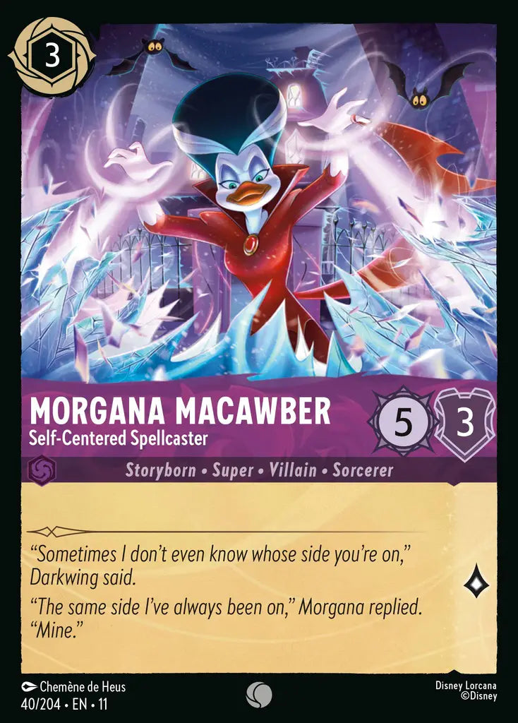 Disney Lorcana Winterspell 040/204 Morgana Macawber - Self-Centered Spellcaster