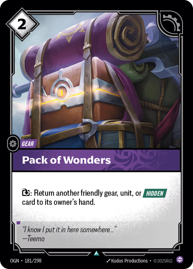 Riftbound: League of Legends TCG Origins 181/289 Pack of Wonders Foil