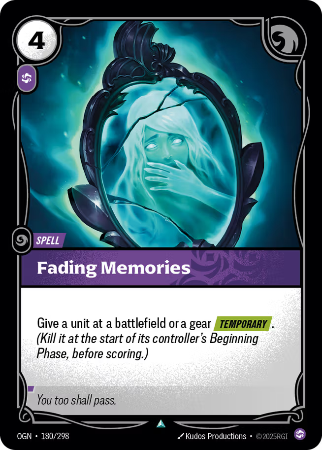 Riftbound: League of Legends TCG Origins 180/289 Fading Memories Foil