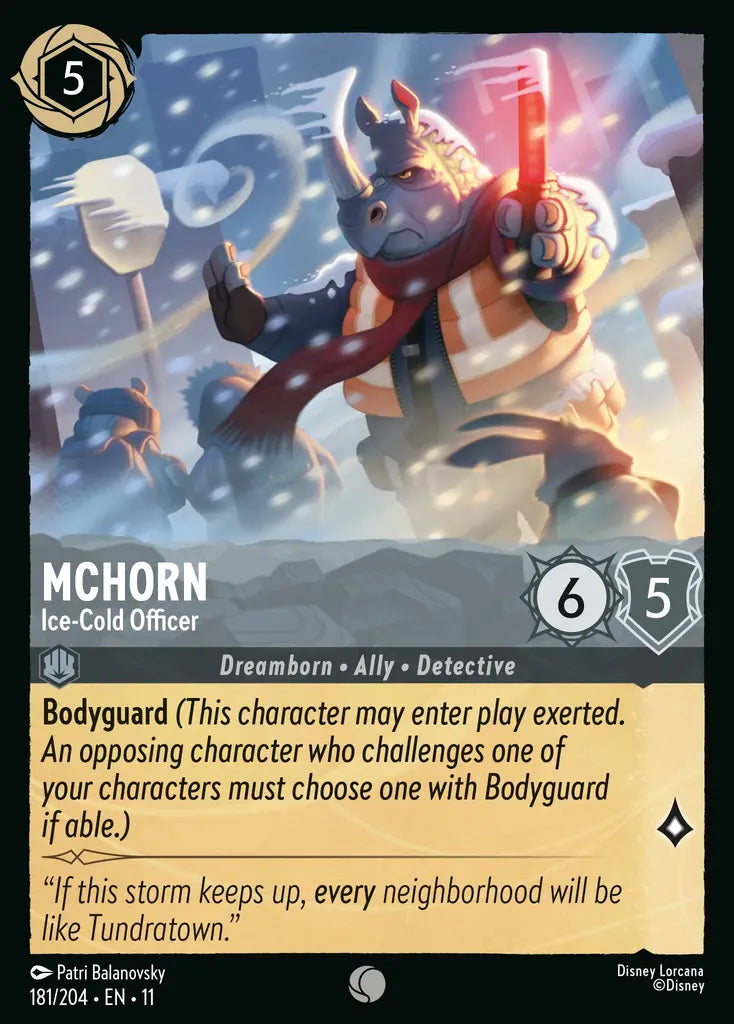 Disney Lorcana Winterspell 181/204 McHorn - Ice-Cold Officer