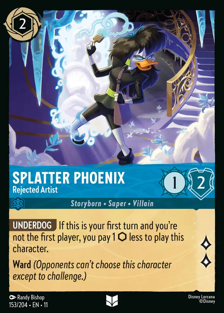 Disney Lorcana Winterspell 153/204 Splatter Phoenix - Rejected Artist