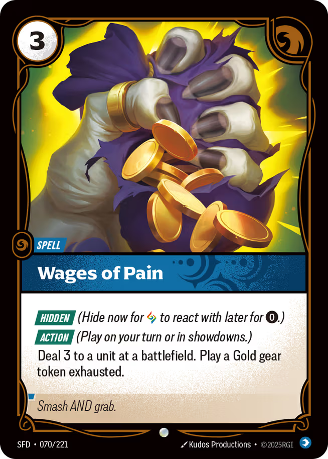 Riftbound: League of Legends TCG Spiritforged 070/221 Wages of Pain Foil