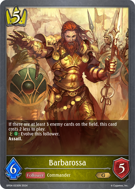 Cosmic Mythos BP04-023 Barbarossa Foil