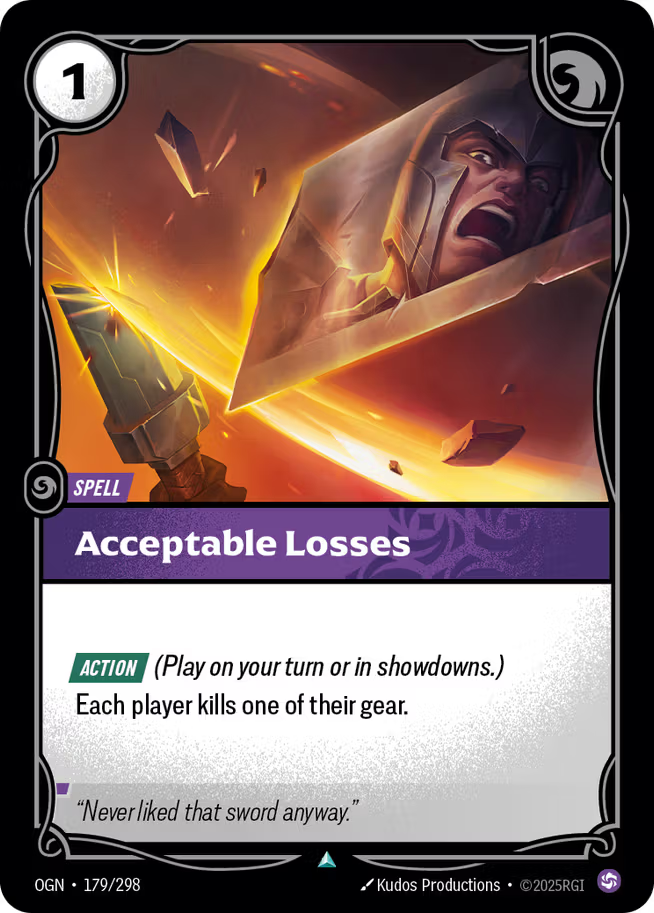 Riftbound: League of Legends TCG Origins 179/289 Acceptable Losses