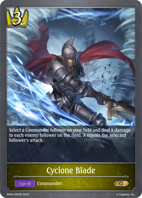 Cosmic Mythos BP04-026 Cyclone Blade Foil