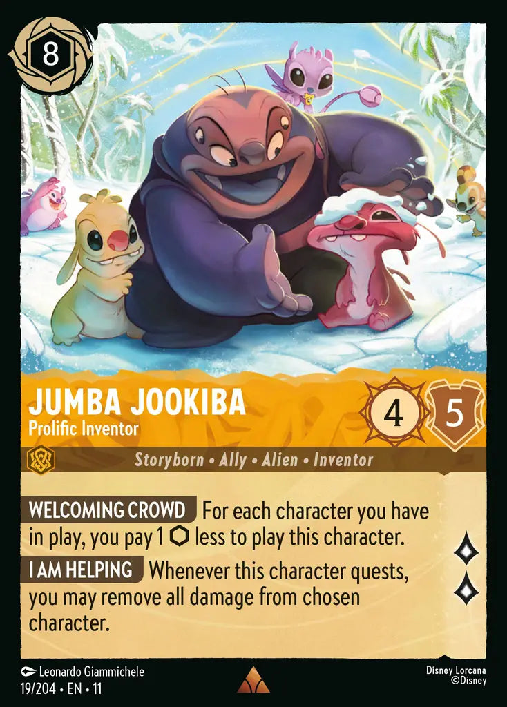 Disney Lorcana Winterspell 019/204 Jumba Jookiba - Prolific Inventor Foil