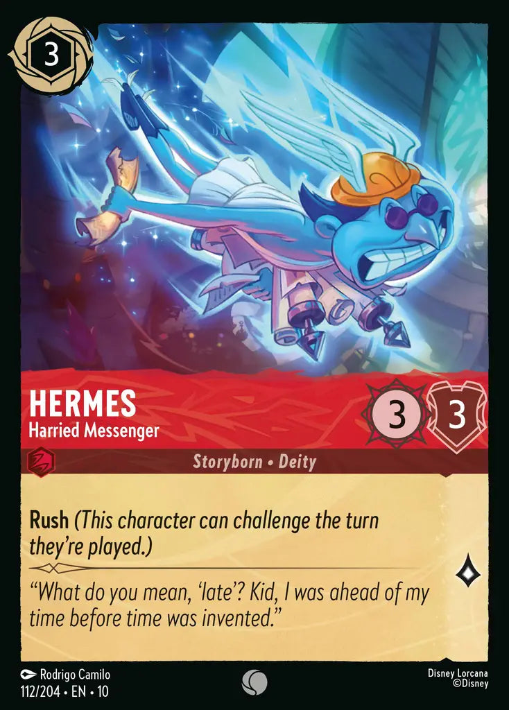 Disney Lorcana Whispers in the Well 112/204 Hermes - Harried Messenger