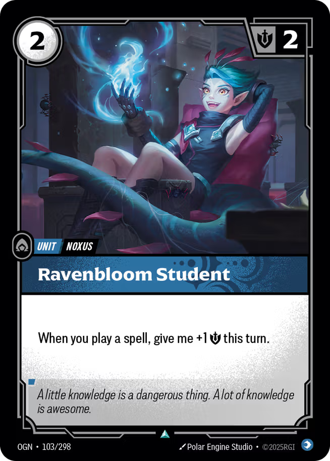 Riftbound: League of Legends TCG Origins 103/289 Ravenbloom Student