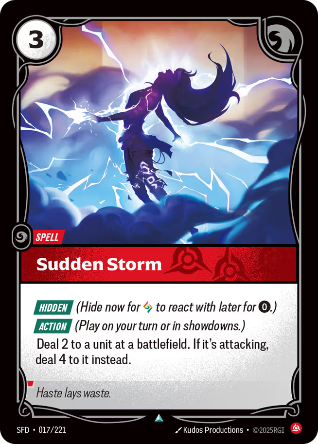 Riftbound: League of Legends TCG Spiritforged 017/221 Sudden Storm