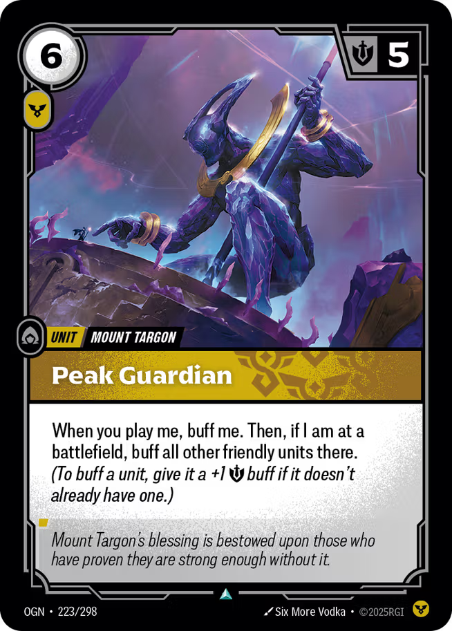 Riftbound: League of Legends TCG Origins 223/289 Peak Guardian