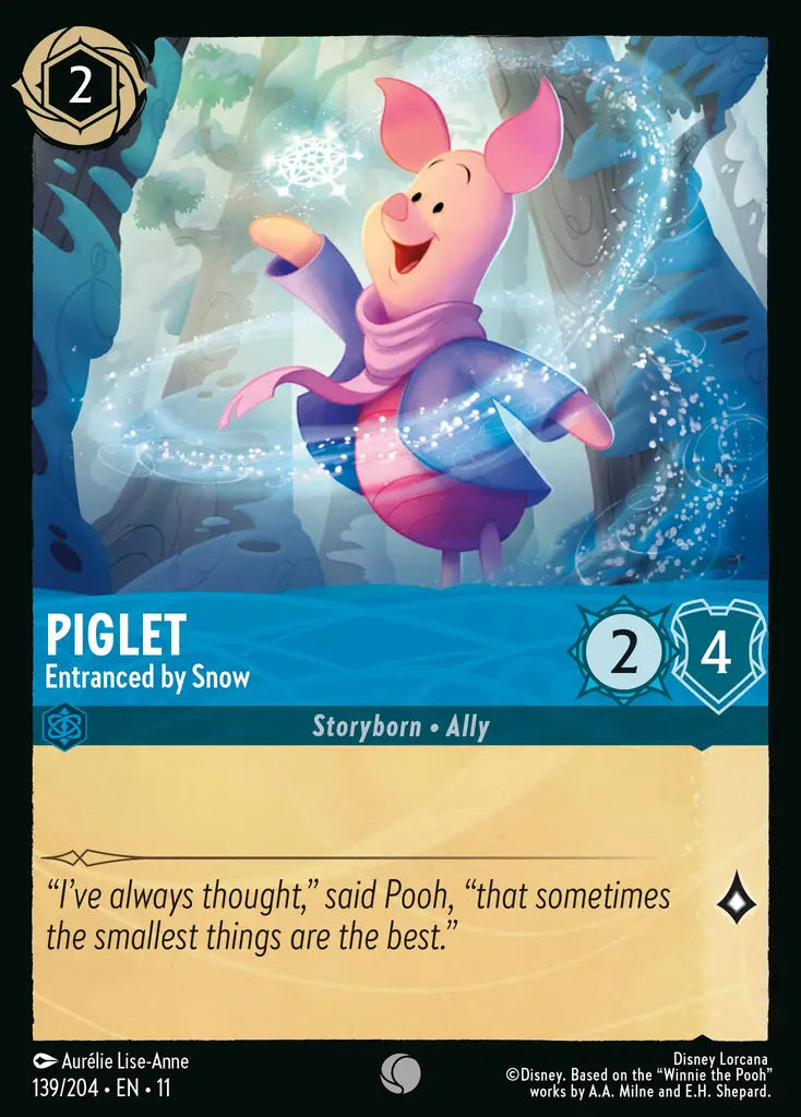 Disney Lorcana Winterspell 139/204 Piglet - Entranced by Snow