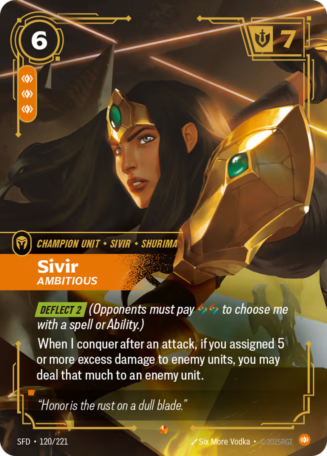 Riftbound: League of Legends TCG Spiritforged 120/221 Sivir, Ambitious