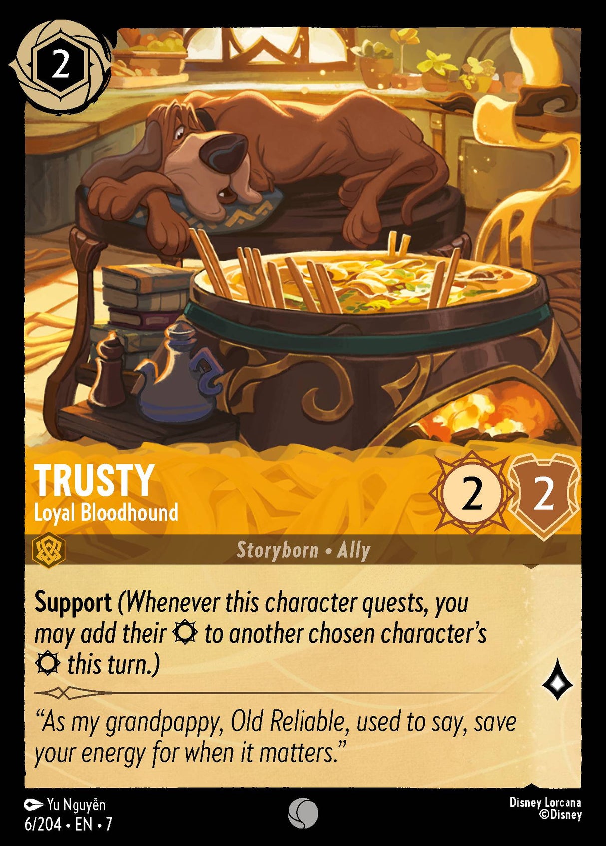 Disney Lorcana Archazia's Island 006/204 Trusty - Loyal Bloodhound