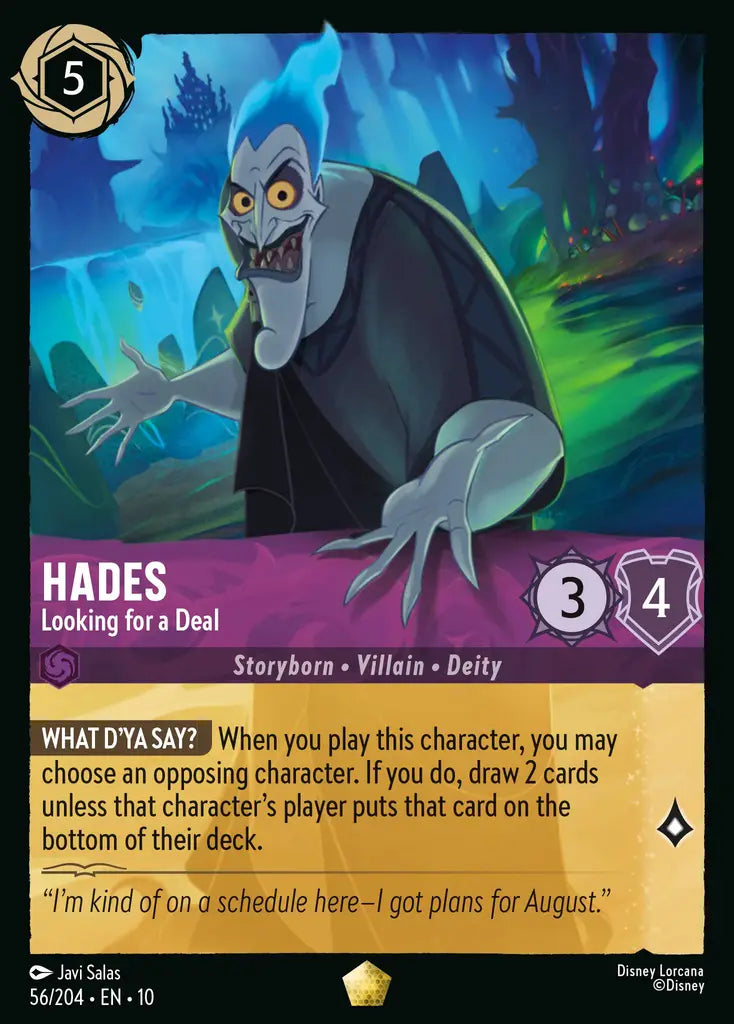 Disney Lorcana Whispers in the Well 056/204 Hades - Looking for a Deal