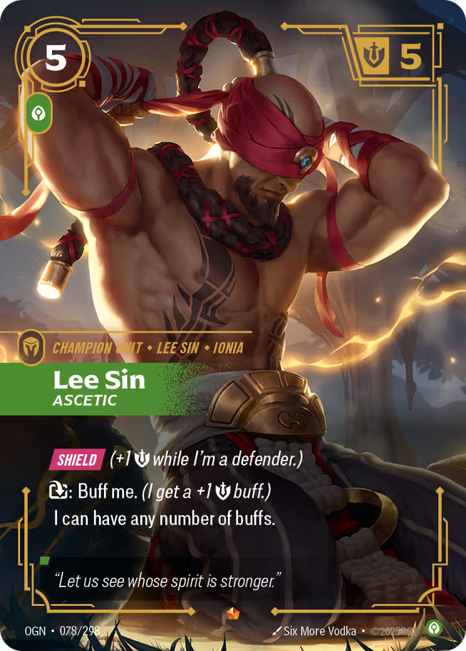Riftbound: League of Legends TCG Origins 078/289 Lee Sin, Ascetic
