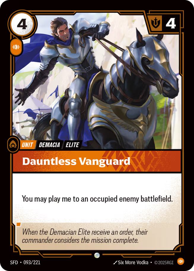 Riftbound: League of Legends TCG Spiritforged 093/221 Dauntless Vanguard Foil