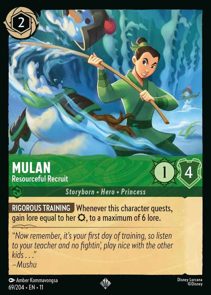 Disney Lorcana Winterspell 069/204 Mulan - Resourceful Recruit