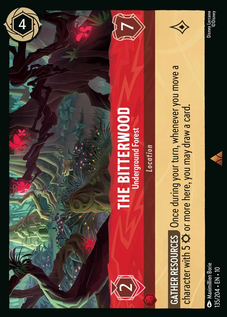 Disney Lorcana Whispers in the Well 135/204 The Bitterwood - Underground Forest