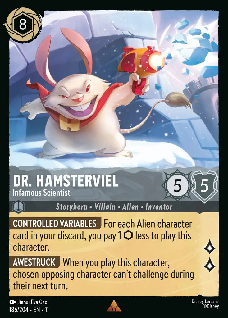 Disney Lorcana Winterspell 186/204 Dr. Hamsterviel - Infamous Scientist Foil