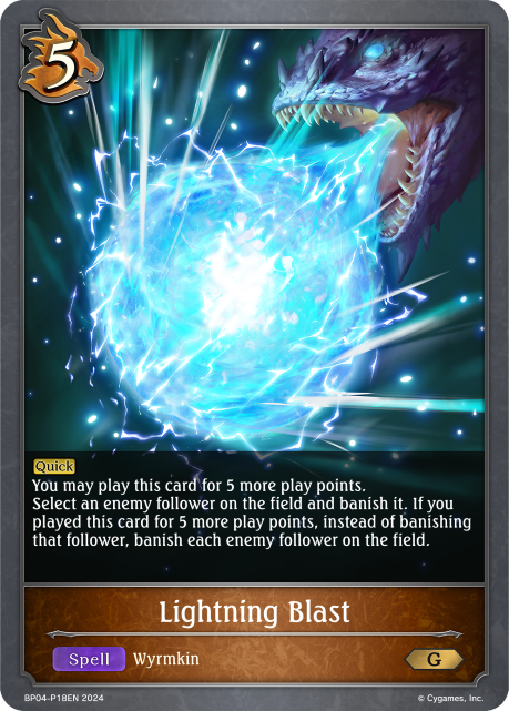 Cosmic Mythos BP04-P18 Lightning Blast Foil